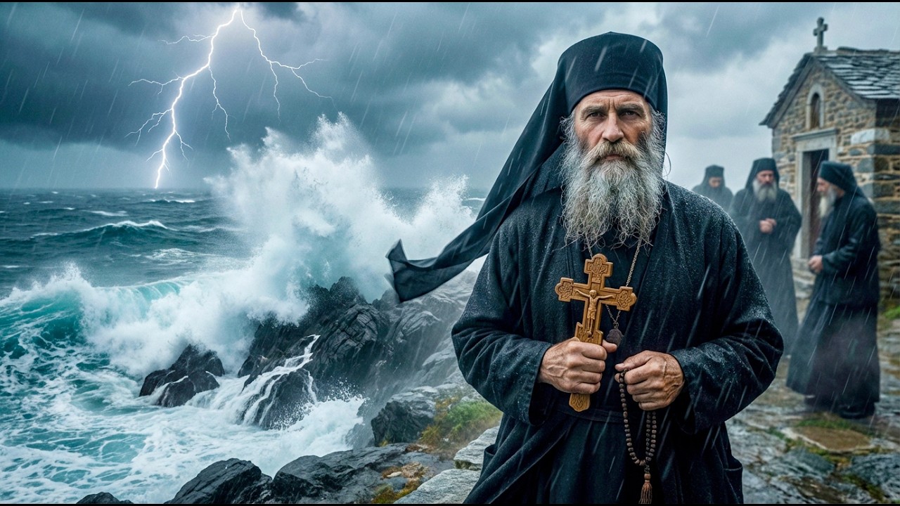 Mount Athos Monks Chant in the Storm — Orthodox Psalm for Strength & Deliverance