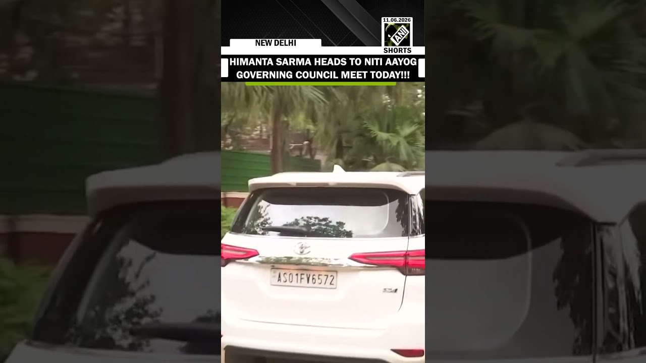 Assam CM Himanta Biswa Sarma leaves residence to attend 11th NITI Aayog council meeting