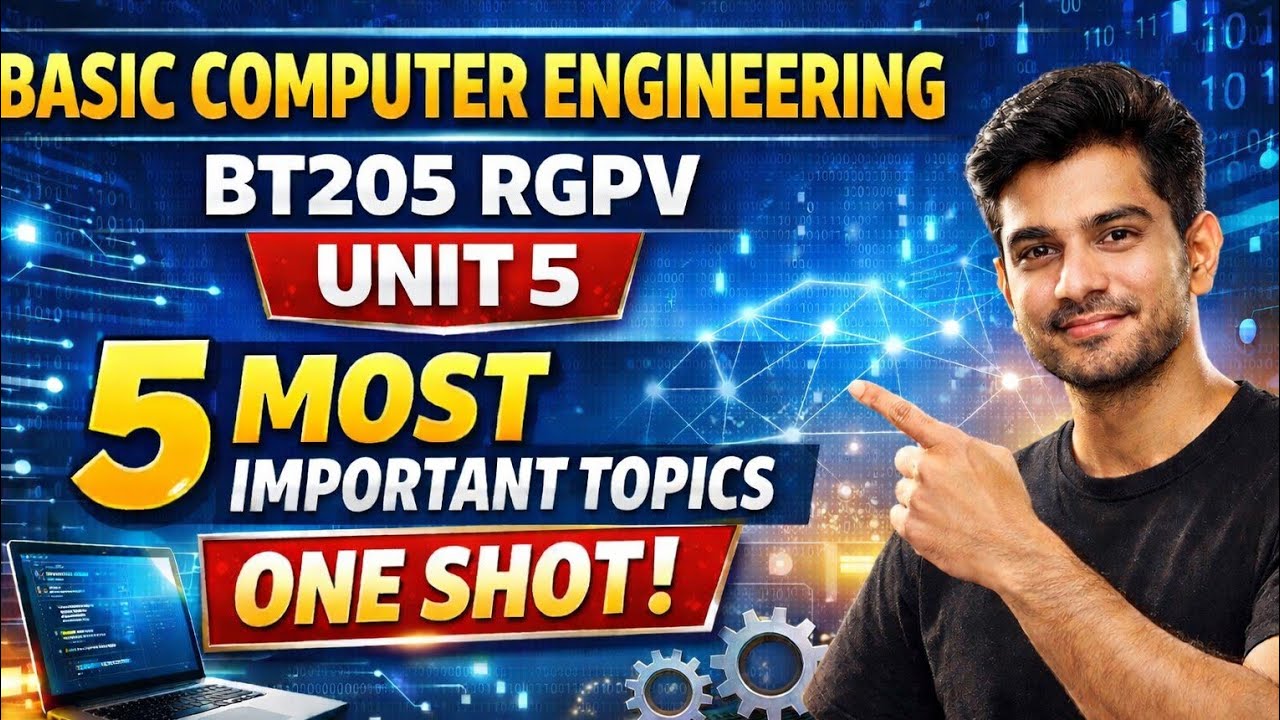 Basic Computer Engineering || Unit 5  Most Important Questions One Shot
