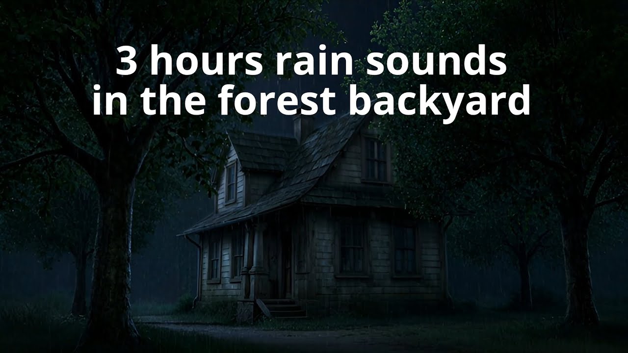 3 Hours Rain Sounds For Deep and Comfortable Sleeping, Old House in The Forest Background
