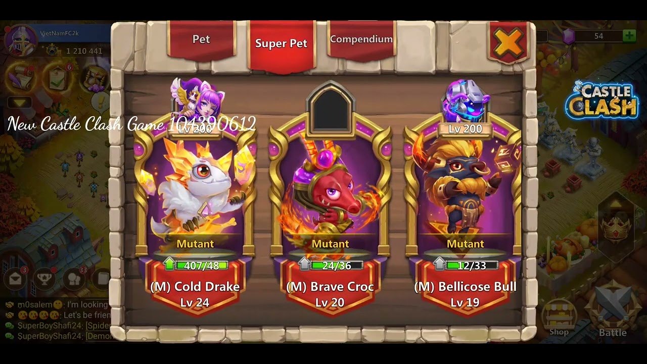Castle Clash Super Pets - All Info, SetUp, Trait🐯🐊🦅.. Best Super Pets for Hero... Watch now...