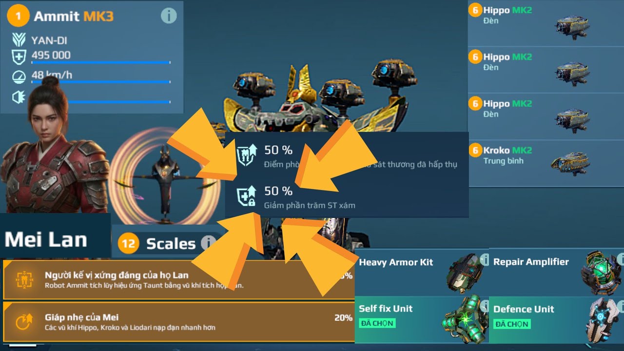 [War Robots] cá sấu lên bờ sẽ nguy hiểm thế nào Ammit Kroko Hippo