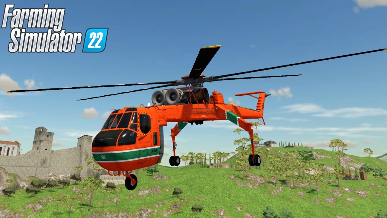 Farming Simulator 22 - SIKORSKY S64 SKYCRANE Twin Engine Heavy Lift Helicopter