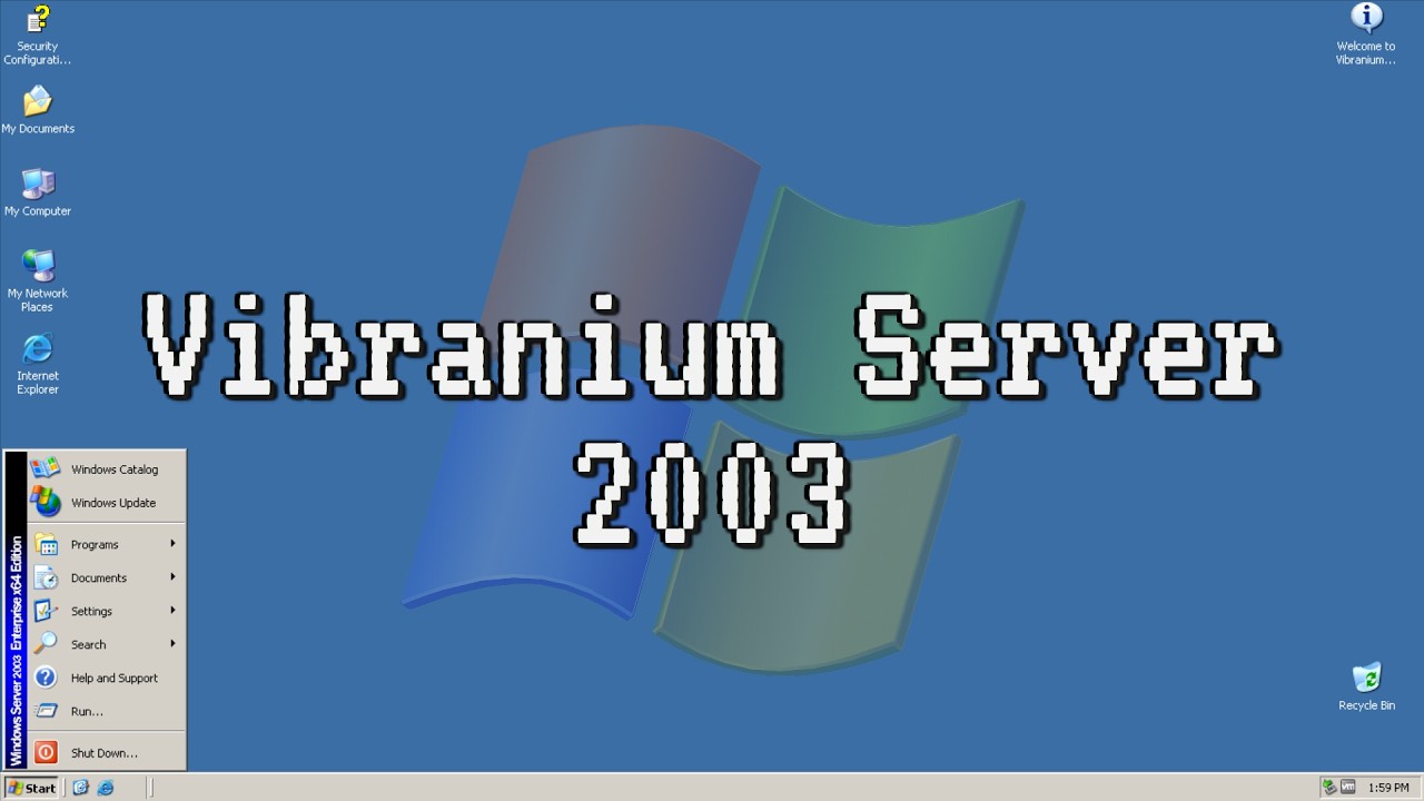 Vibranium Server 2003 - Windows 10 z wyglądem Windows Server 2003