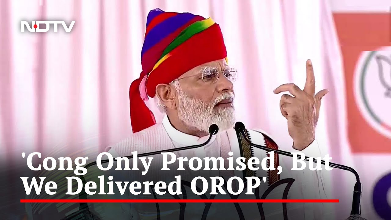 PM Modi Hits Out At Congress During A Rally In Rajasthan's Ajmer
