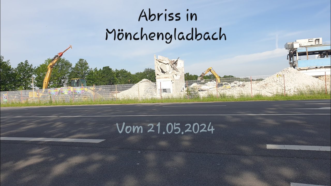Abbrucharbeiten (Live) in Mönchengladbach Druckwelle war zu spüren!