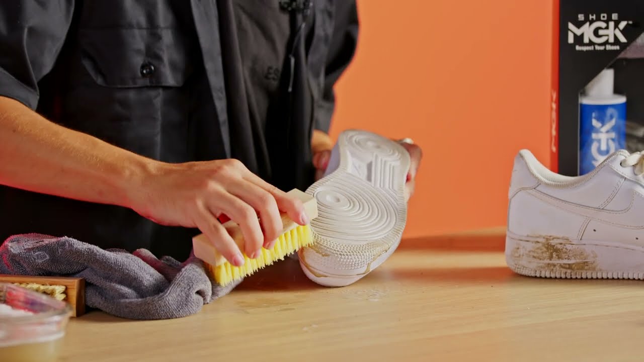 How To Clean White Air Force 1's With West From SHOE MGK