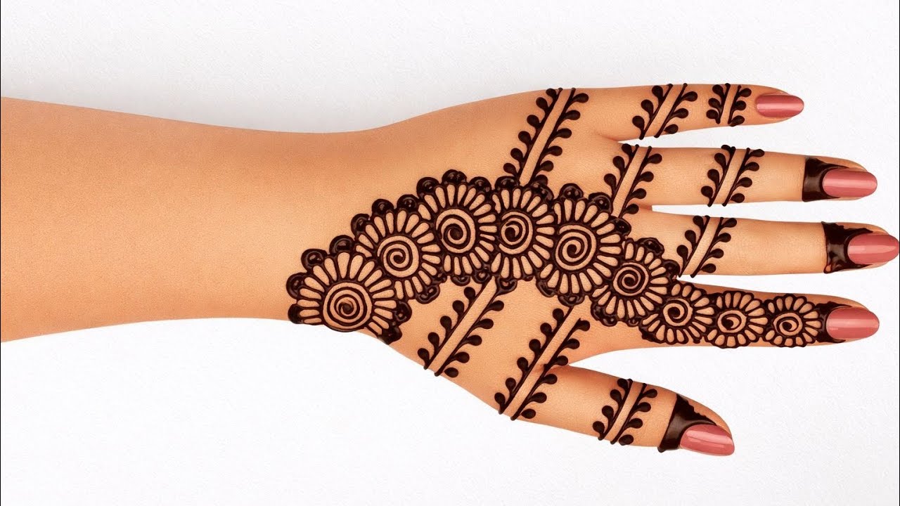 Simple mehndi design|back hand mehndi design| easy mehndi design | mehndi ki design| mehndi design |