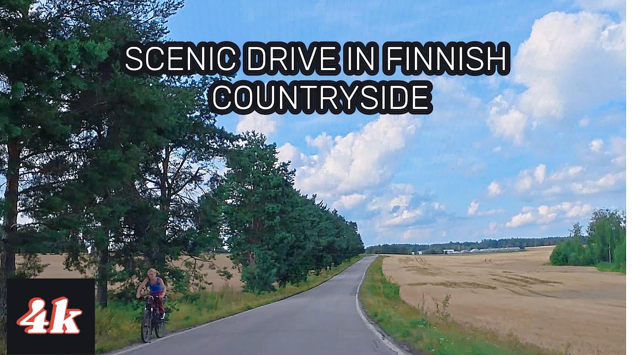4K Scenic Drive Through the Finnish Countryside | Peaceful Nature & Village Roads