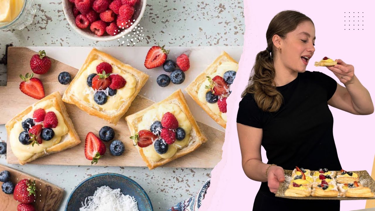 تعو نعمل Puff Pastry Fruit Tarts👩‍🍳🧈