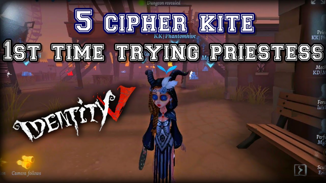 SOOO I TRIED PRIESTESS... - 5 CIPHER KITE AGAINST SCULPTOR - IDENTITY V GAMEPLAY