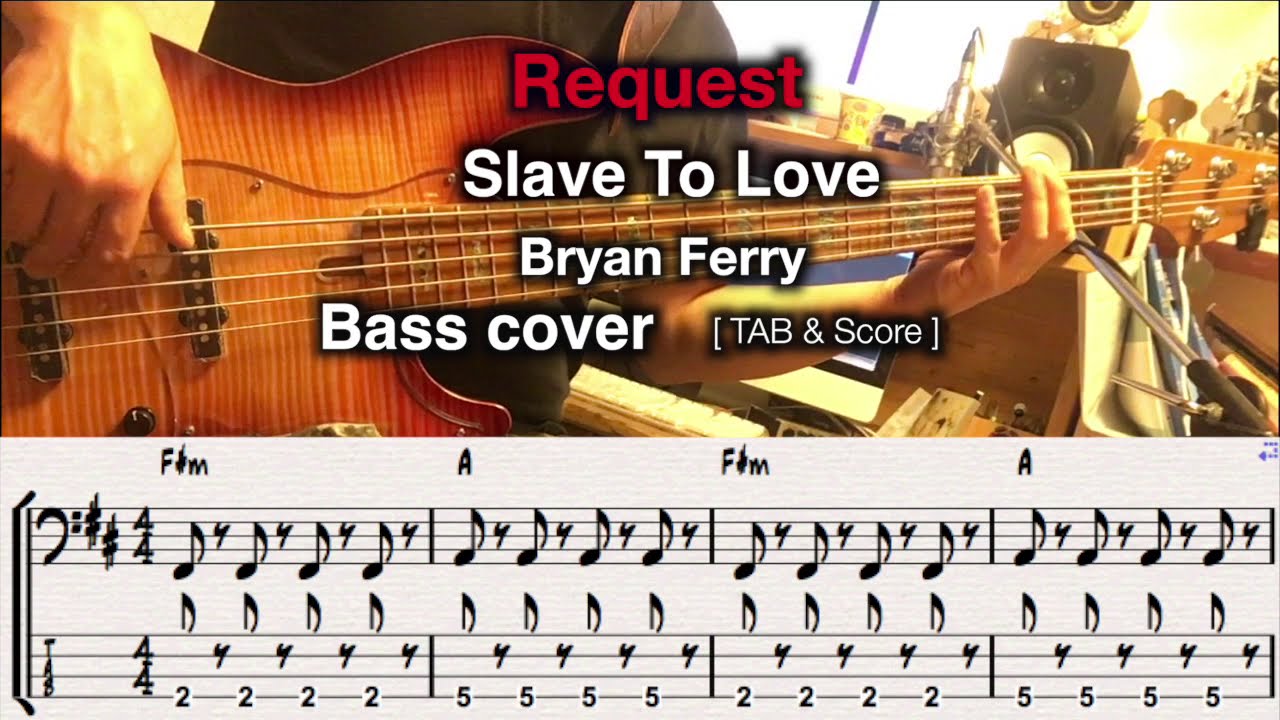 Slave To Love. Bryan Ferry. Bass cover [TAB & Score]