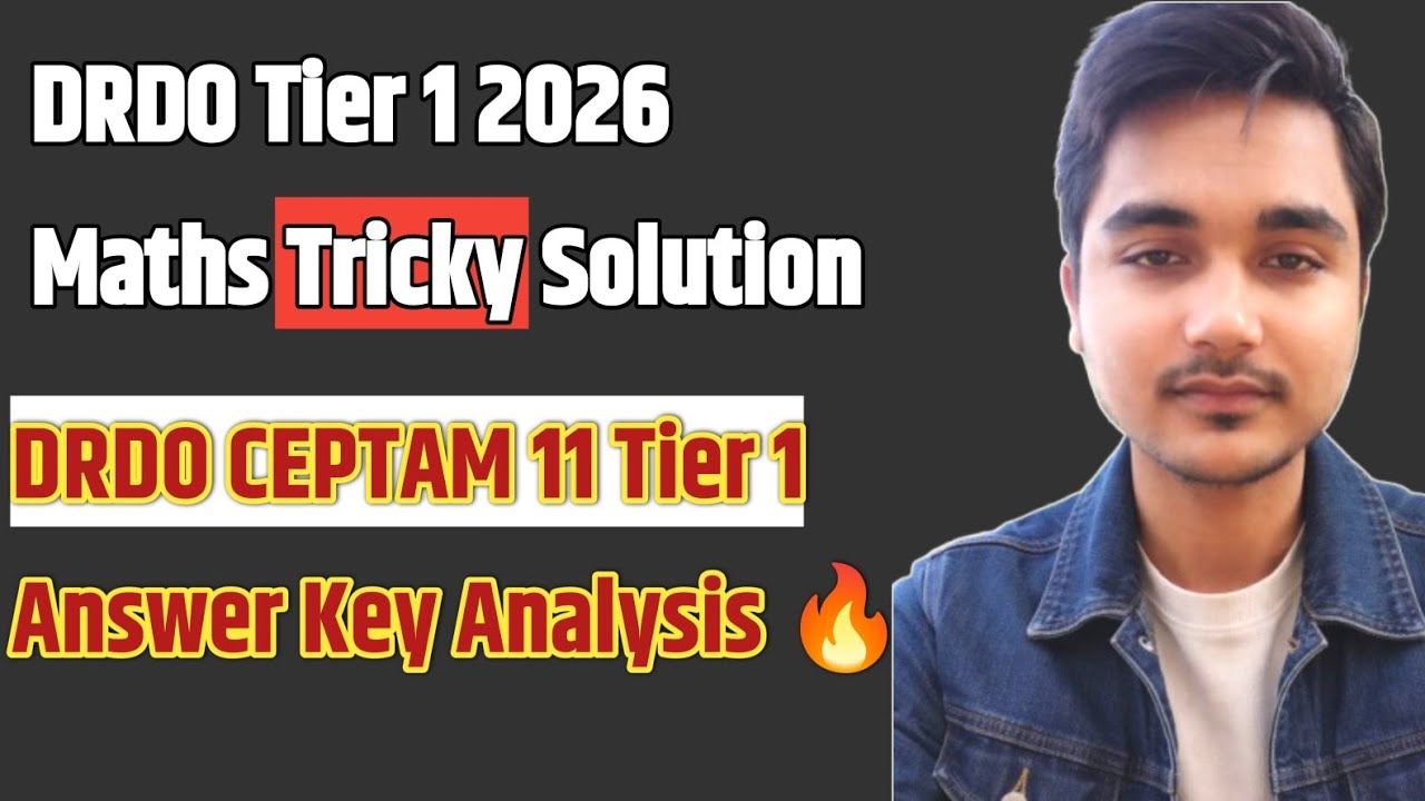 DRDO Tier 1 2026 Maths Solution 🔥 DRDO CEPTAM 11 Answer Key Analysis | PYQ #drdo #ssc #rrb #maths