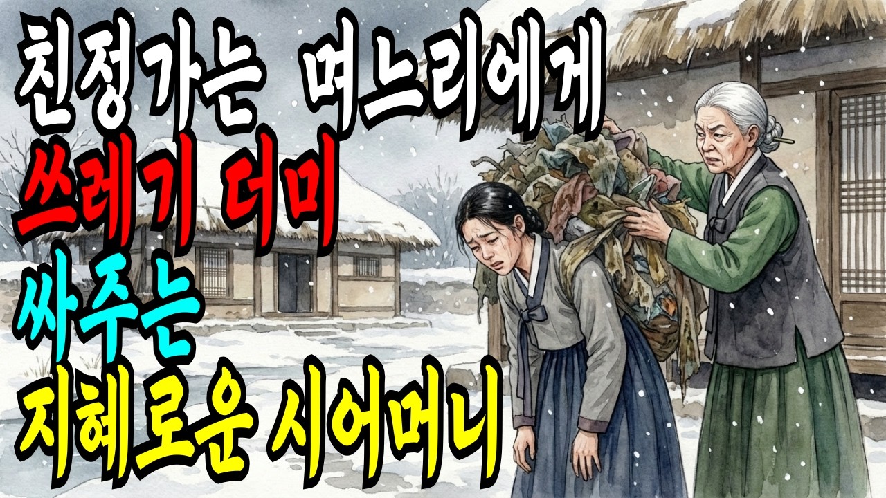 친정 가는 며느리 손에 쓰레기 뭉치를 쥐여준 시어머니, 보따리를 풀어본 친정집은 울음바다가 됐다 |야담 옛날이야기 오디오북 수면동화 전설 사연 민담
