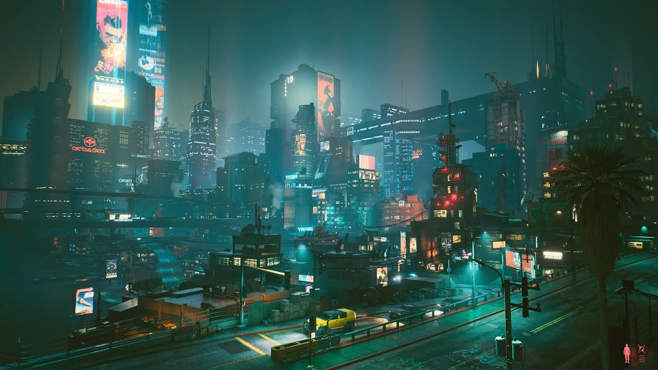 Cyberpunk 2077 Ambience - Judy's Rooftop pt. 2 (HD) (Stryker Mojo's Ambience)
