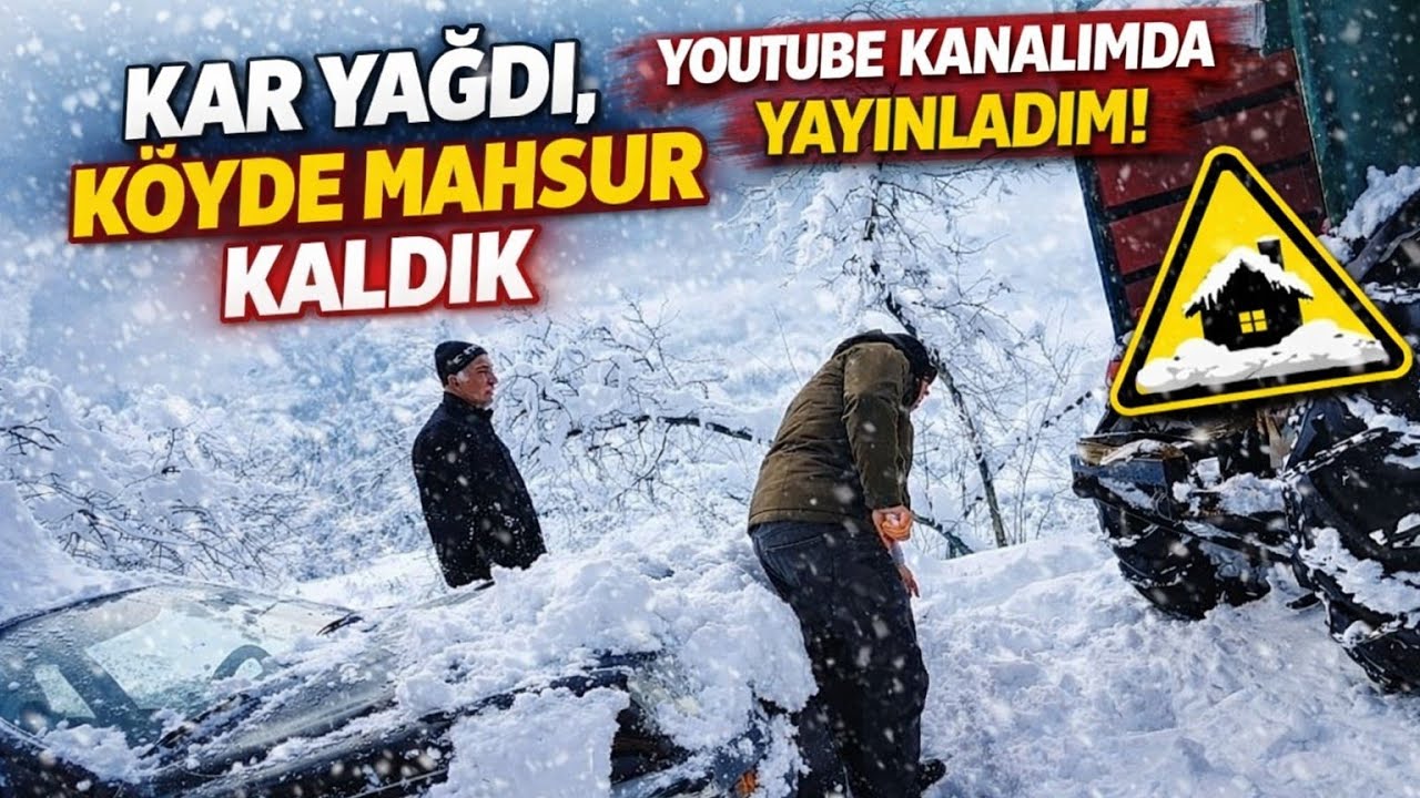 ❄️🏡 Çocukluğumu Hatırlattı! Kar Yağdı, Köyde Mahsur Kaldık | Karadenizde Yaşam