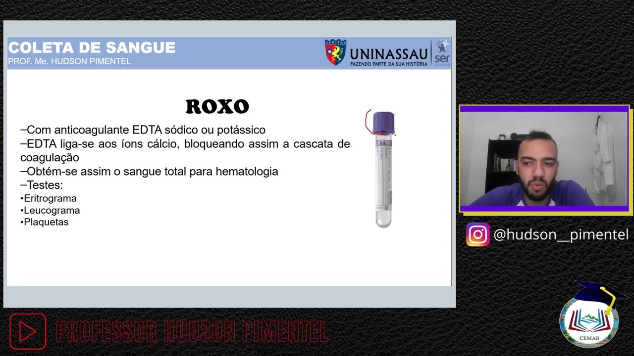 TUBOS PARA COLETA DE EXAMES LABORATORIAIS (ANTICOAGULANTES) | Bioquímica clínica aula 02