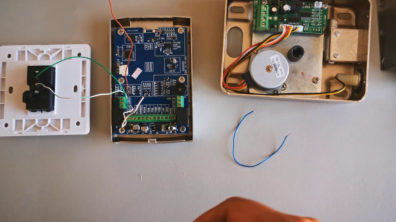 conexiones eléctricas teclado RFID cerradura electronica
