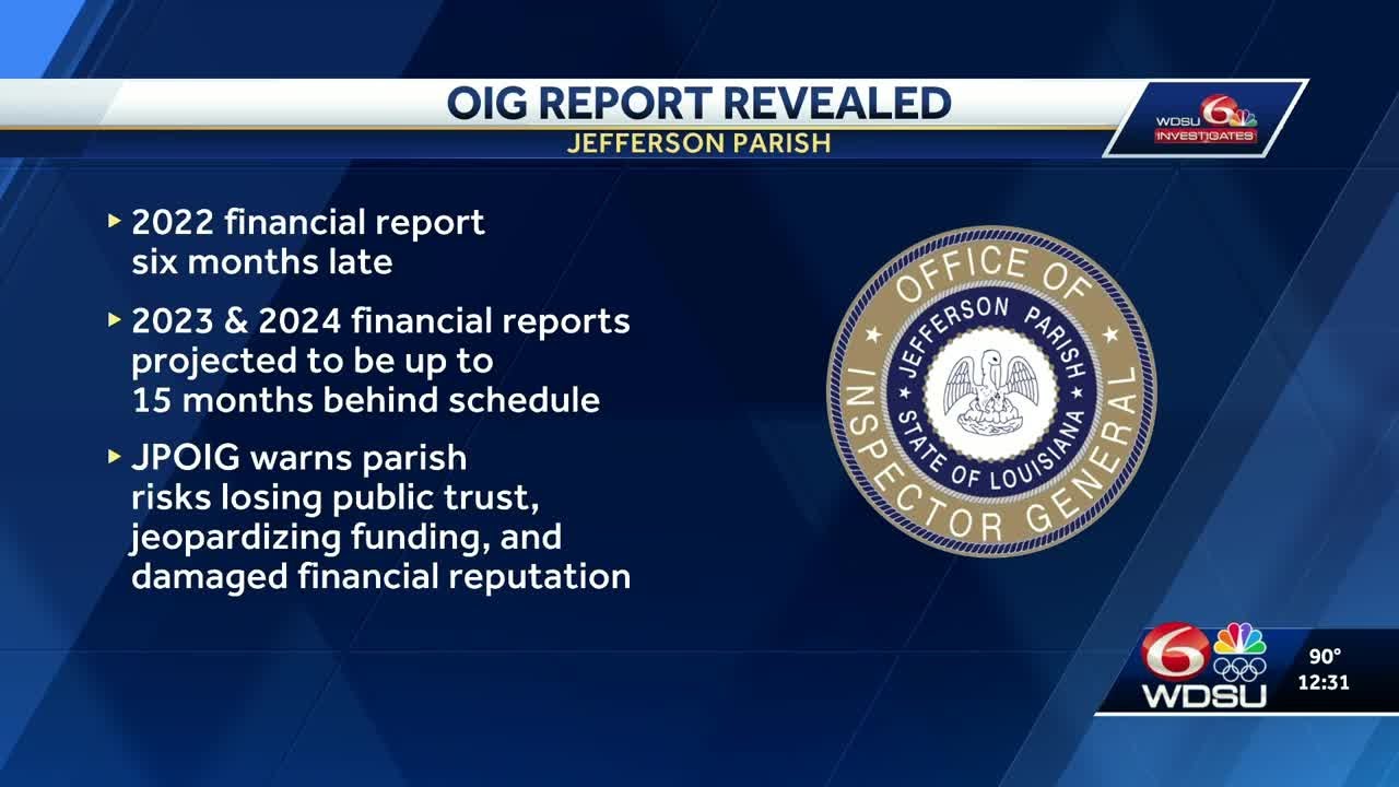 Jefferson Parish OIG outlines financial concerns in new report