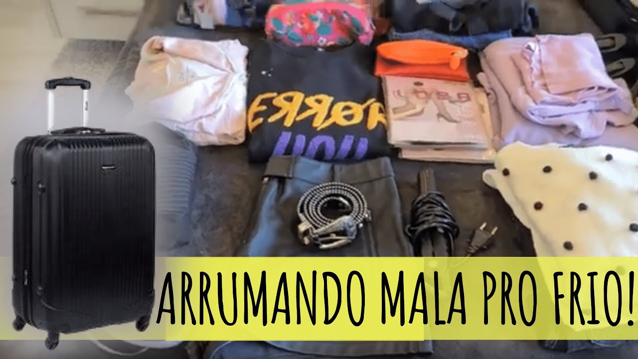 Como arrumar mala de viagem de 3 dias com ROUPAS DE FRIO! O que levar?  Como organizar?