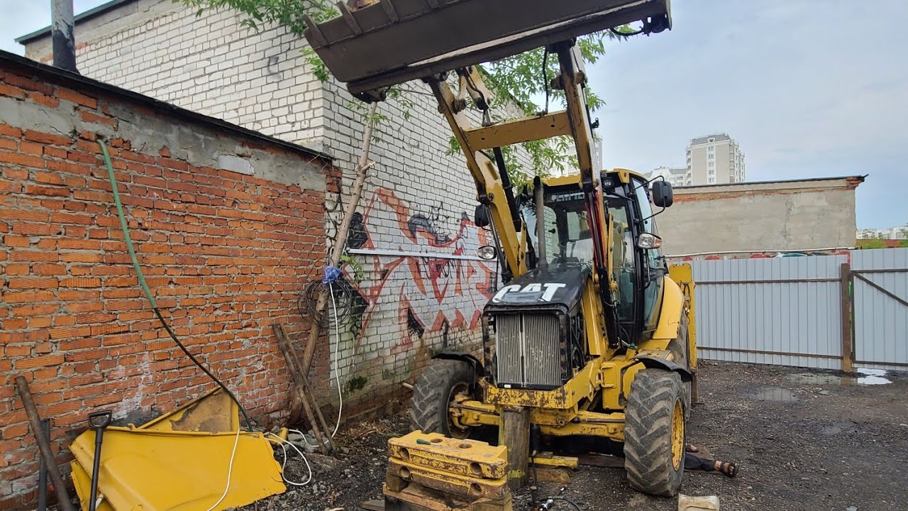 Ремонт  балансира переднего моста:Caterpillar 432E