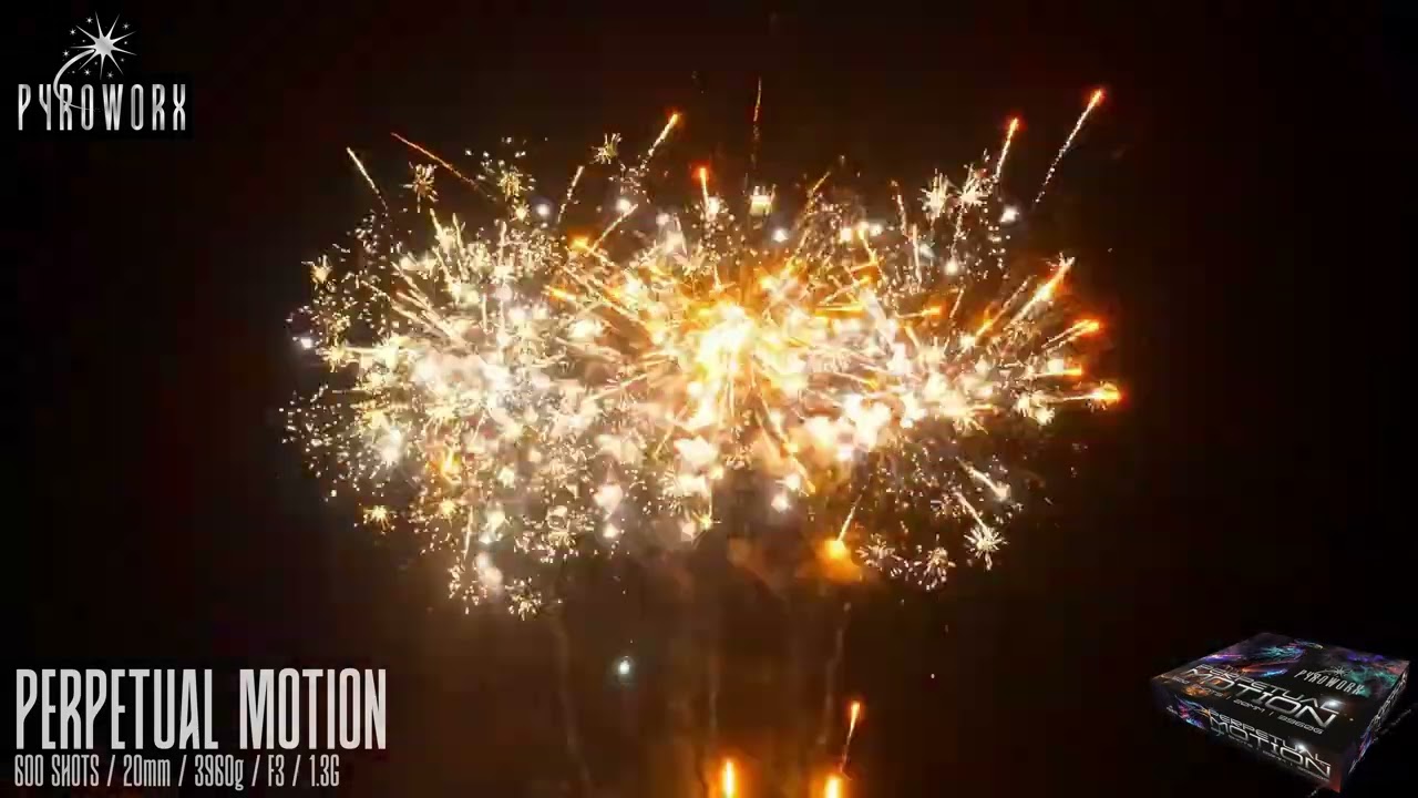 Pyroworx Perpetual Motion - 600 Shot Compound Barrage @ Astounded Fireworks
