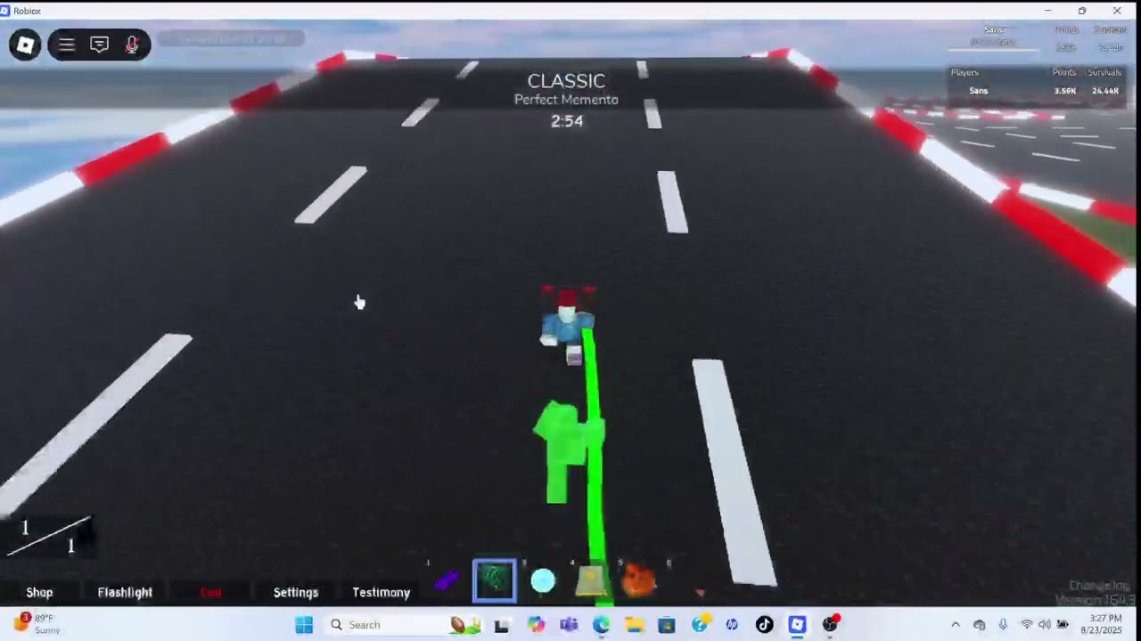 Roblox Midnight Horrors Survived Perfect Memento in Racetrack