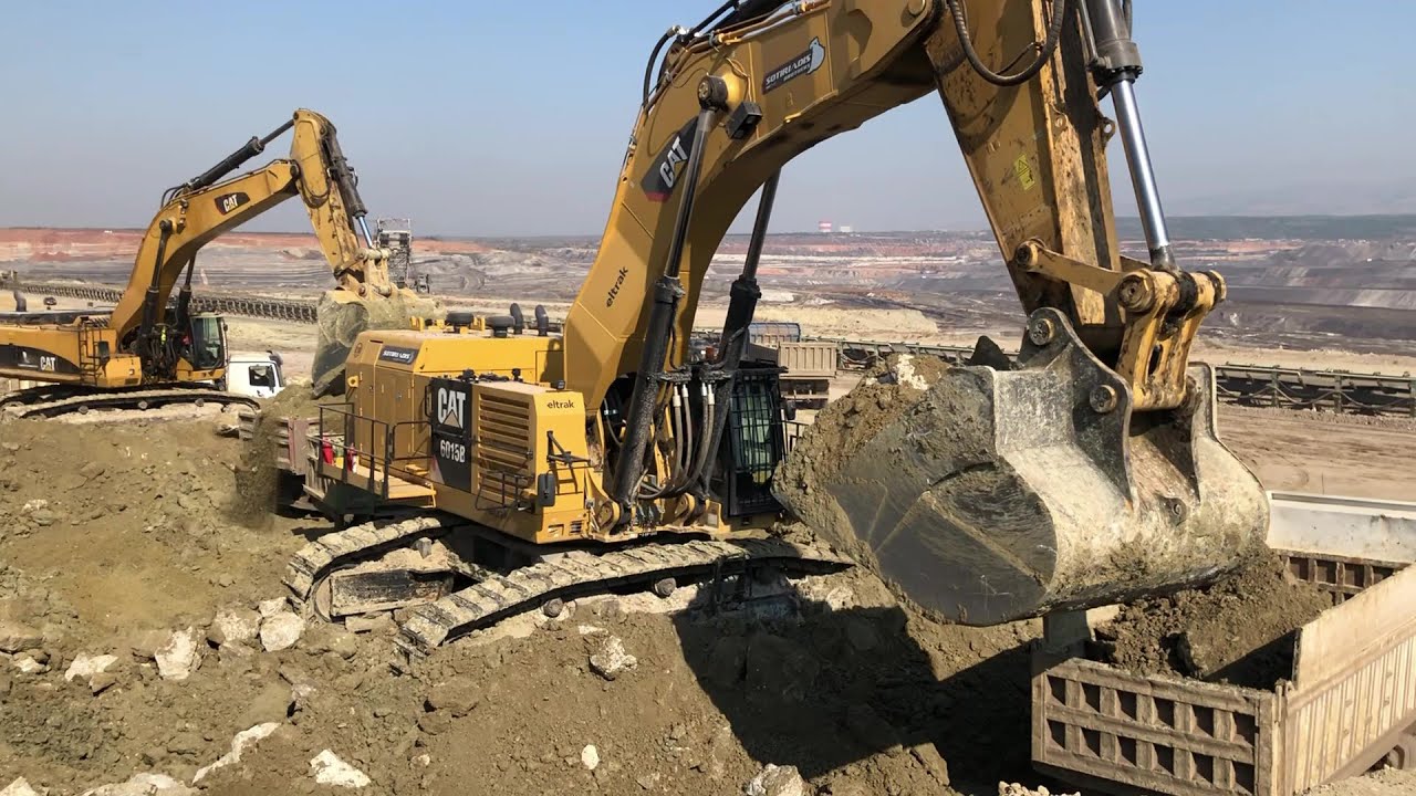 Caterpillar 6015B Excavator Working With Cat 385C & Liebherr 974 - Sotiriadis/Labrianidis Mining