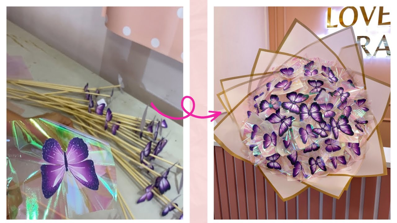 Tutorial Bouquet Mariposas 🦋 Como hacer un Ramo de mariposas #regalos #detalles #ramo #mariposas