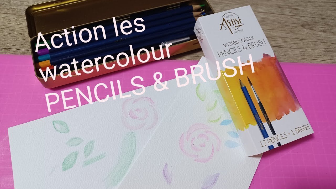 Action, une pépite, les watercolour PENCILS & BRUSH / on teste ensemble