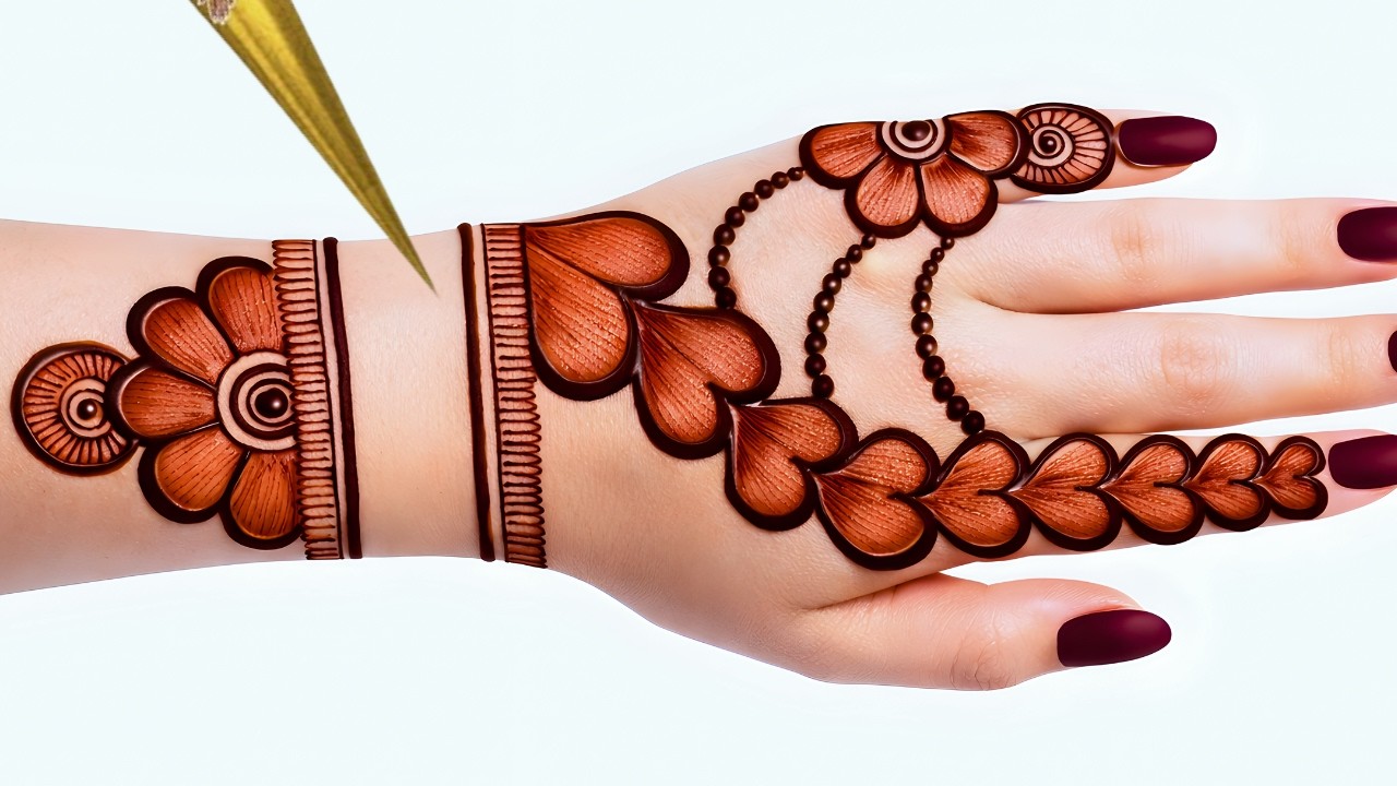 Eid special heart simple unique style mehndi design | new easy #mehndi design 2026 | mehandi designs