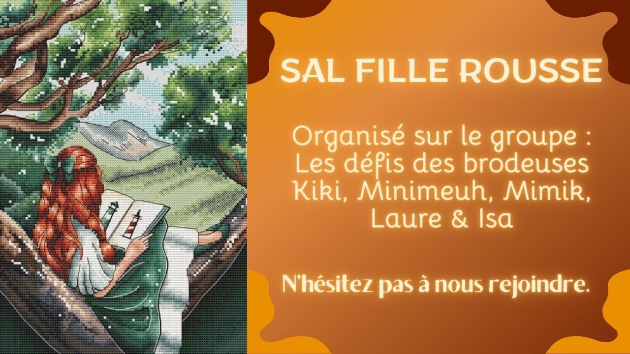 Point de croix | SAL Fille rousse #1 #crossstitch #pointdecroix