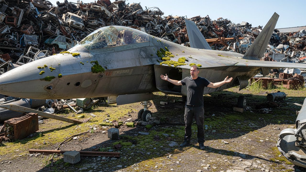 ASMR Fighter Jet Restoration | F-22 Raptor Full Rebuild from Abandoned Condition