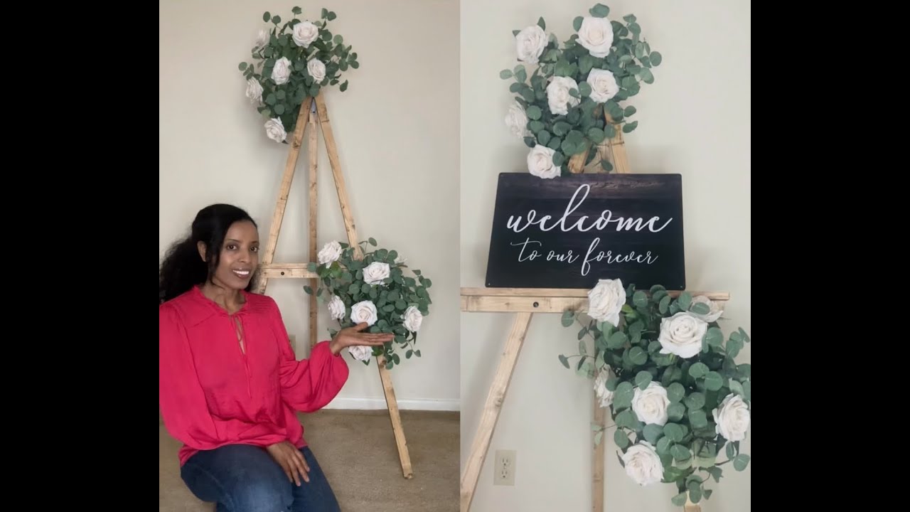 How To Create Flower Decoration For A Welcome sign #floraldesign
