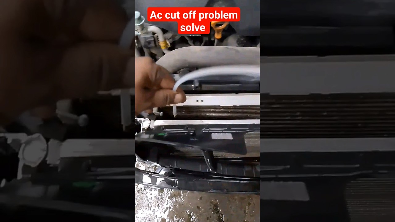 AC cut off problem clean AC condenser clean radiator #ac #radiator #car #shorts