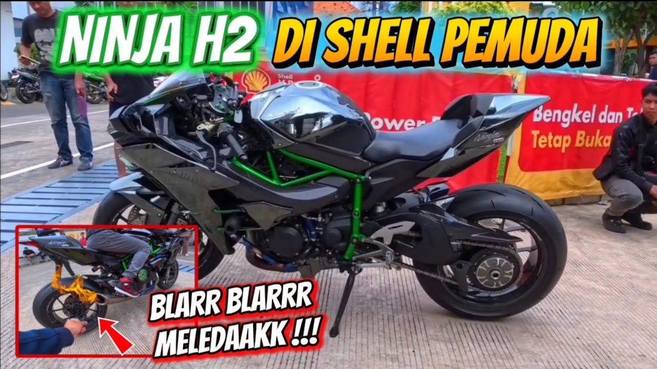 SUARA EXHAUST NINJA H2‼️MOGE LANGKA DI SHELL SURABAYA BIKIN MELONGO SEMUA.MAKIN VIRAL⁉️💥🔥🔥 #ninjah2 