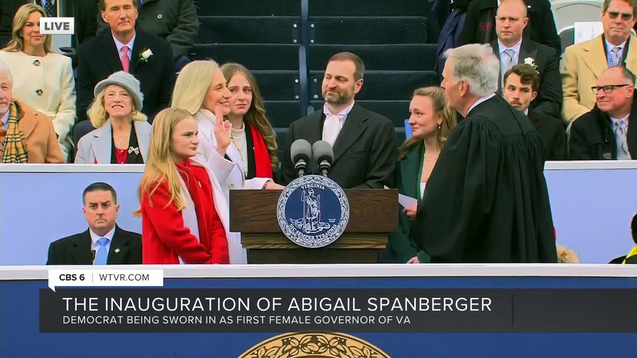 Watch inauguration of Abigail Spanberger, Virginia's 1st female governor