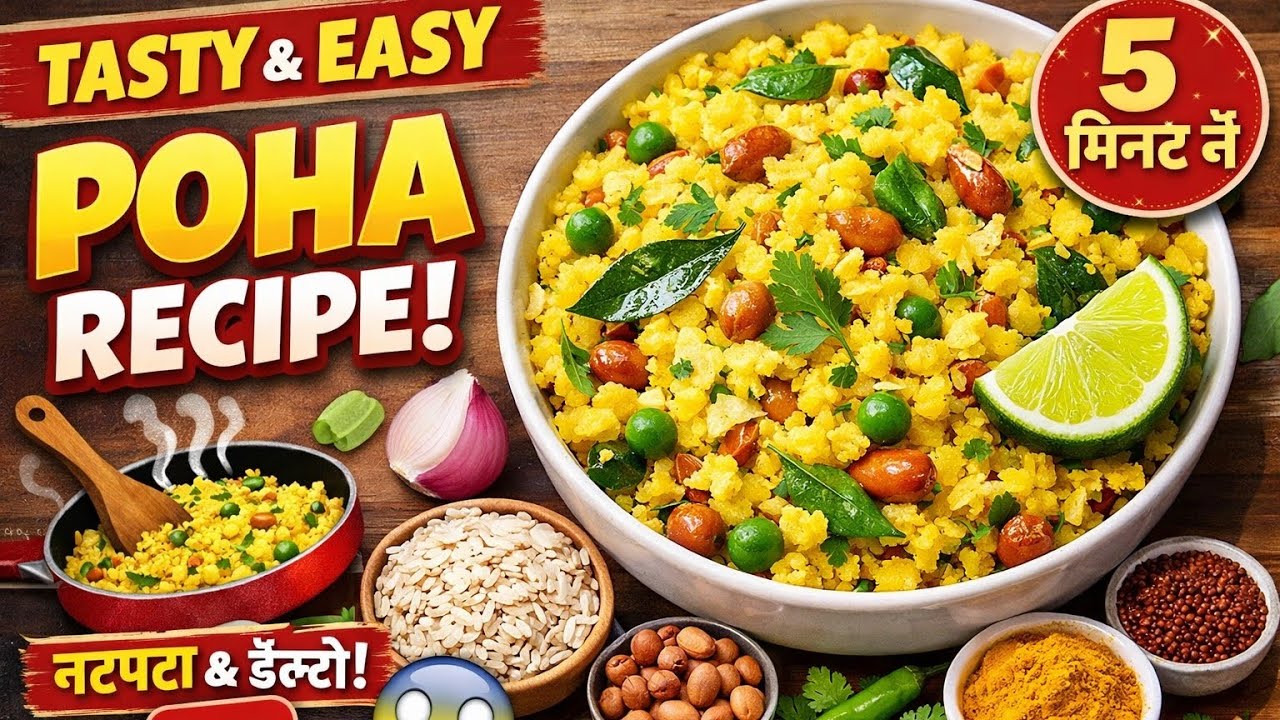 Sabse aasaan poha recipe 😋Ab breakfast ki no tension 🤗 healthy bhi testy bhi