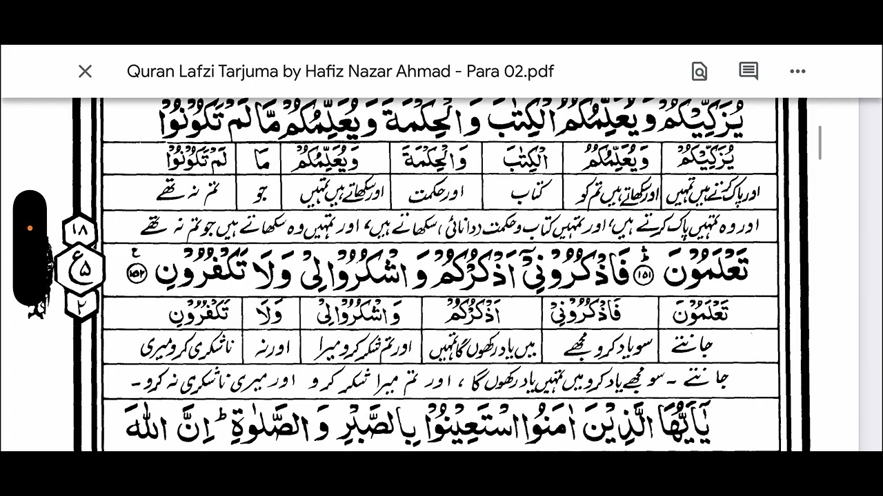 Sura Baqra Part -  26 - verse from 153 to 157