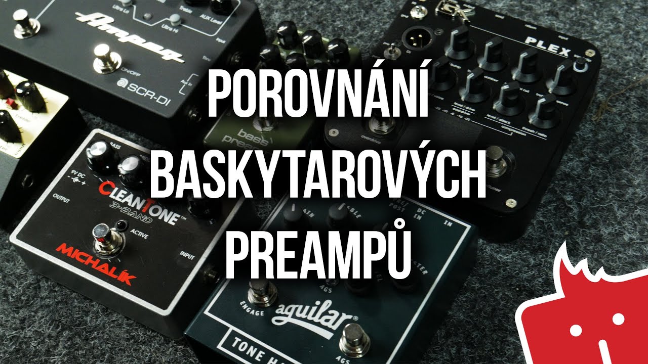 Porovnání baskytarových preampů: Ampeg, Aguilar, Dunlop, GK, Michalík