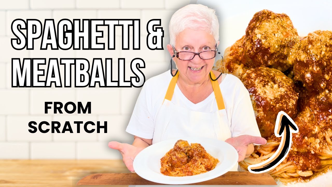 Homemade Spaghetti and Meatballs from Scratch!!