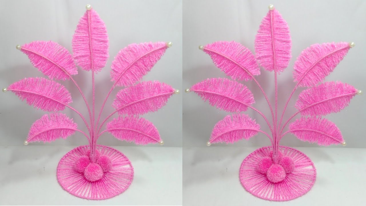 ऊन से गुलदस्ता बनाने का तरीका/DIY EASY WOOLEN FLOWERS GULDASTA/WOOLEN FLOWER VASE CRAFT IDEA