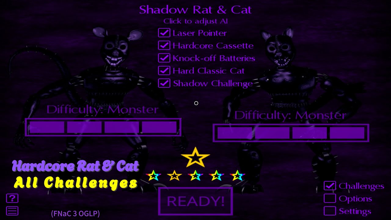 Hardcore Rat & Cat All Challenges (FNaC 3 CN OGLP) || FNaC 3 Reimagined Beta 1.0.13