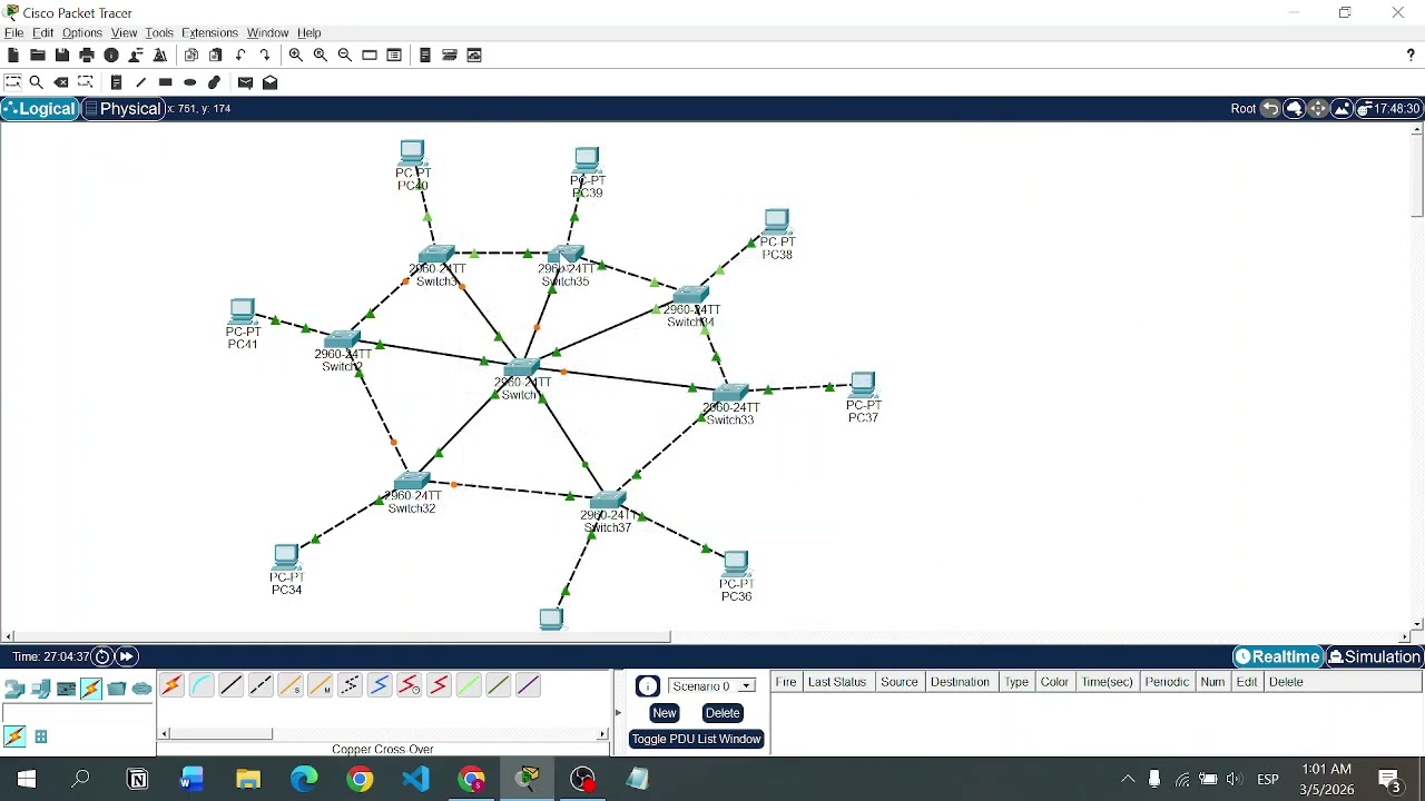 Red LAN con topología MIXTA | Cisco Packet Tracer