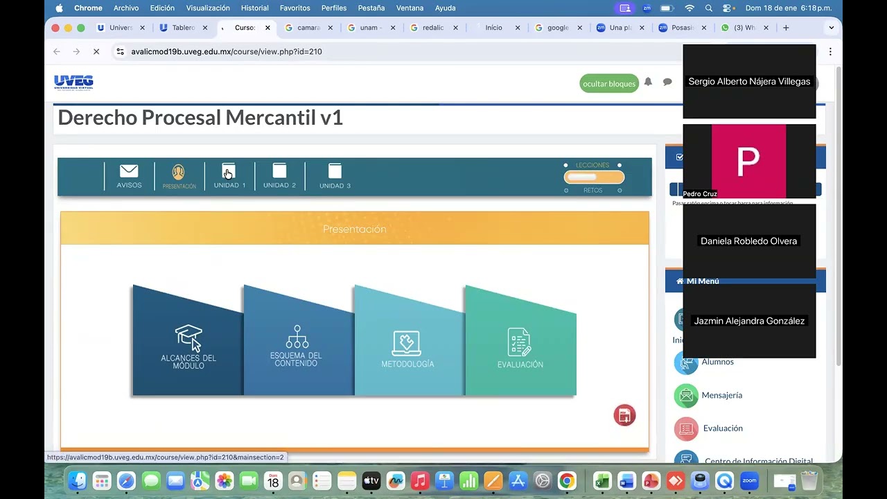 Primer videosesión informativa del módulo de Derecho Procesal Mercantl