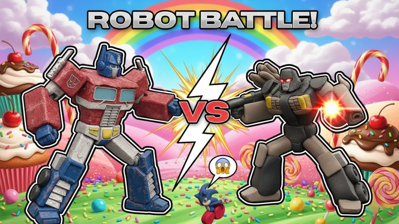 Optimus Prime vs Megatron 🤖 Kids Action Battle
