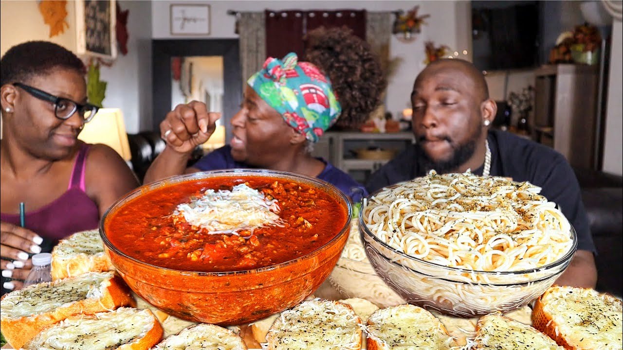 MOM WAS BIG MAD!| MY SPAGHETTI TASTED BETTER!| MUKBANG EATING SHOW!
