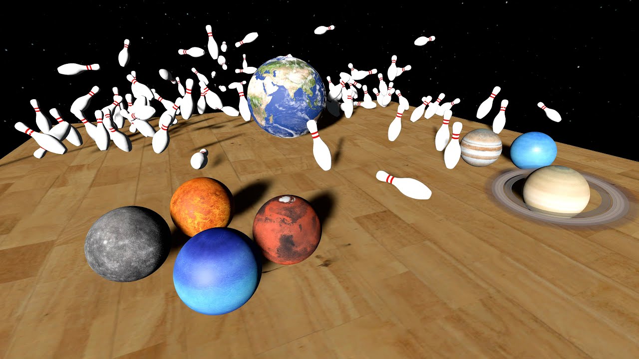 Which Planet Knocks Down More Pins? |  Planet Bowling Comparison