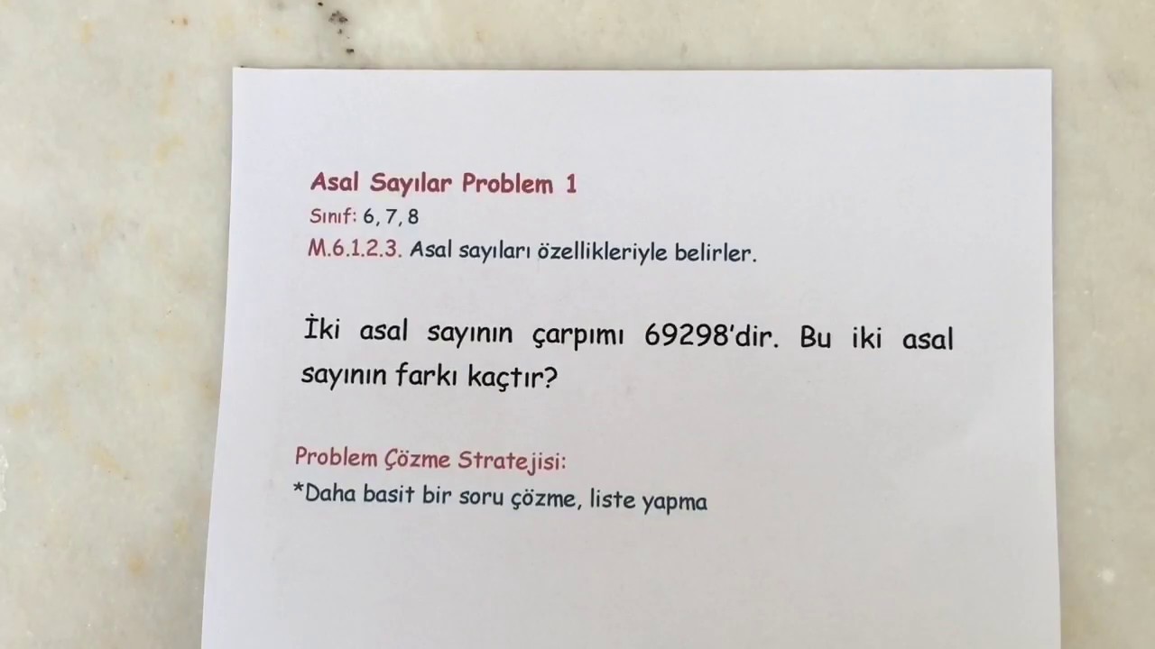 Asal Sayılar - Problem 1