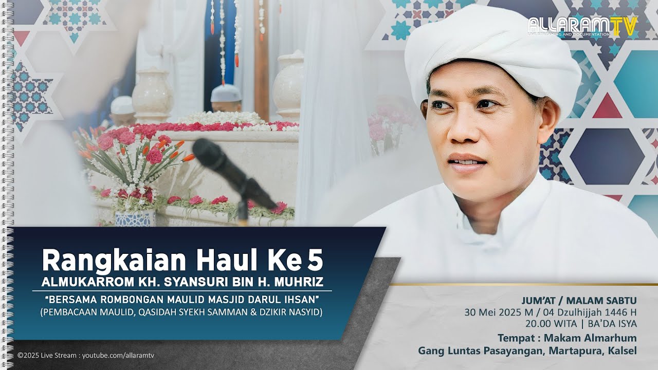 Rangkaian Haul Ke 5 Almukarrom KH. Syansuri Muhriz - Gg. Luntas Pasayangan Martapura, (30/05/2025).